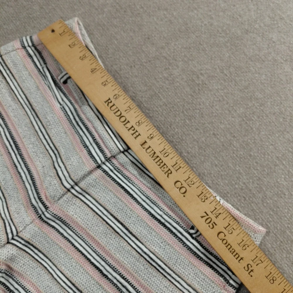Ann Taylor LOFT Striped Textured Riviera Shorts Size 10P Black Pink Gray White